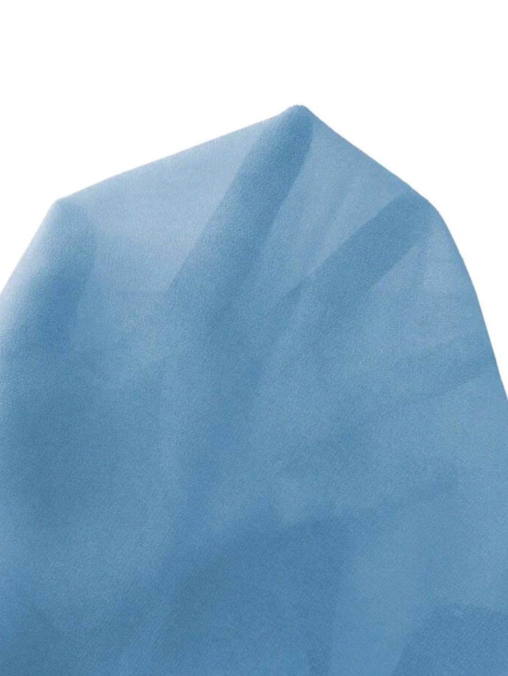 Light Blue Ruffle V-Neck Women's Blouse - Picture 6 of 6